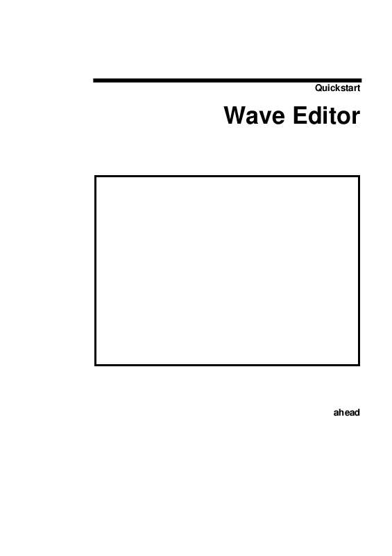 Guide utilisation NERO WAVE EDITOR  de la marque NERO