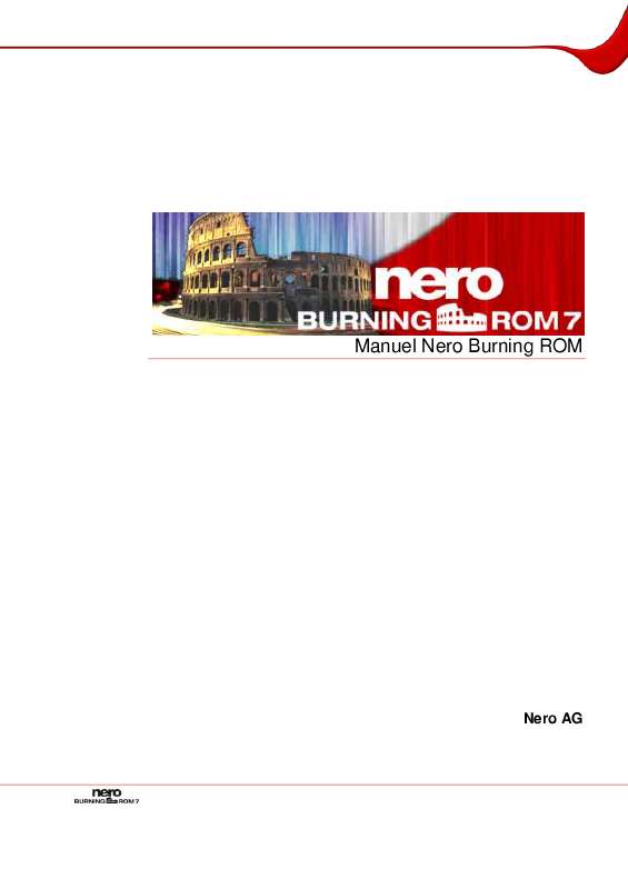 Guide utilisation NERO BURNING ROM 7  de la marque NERO