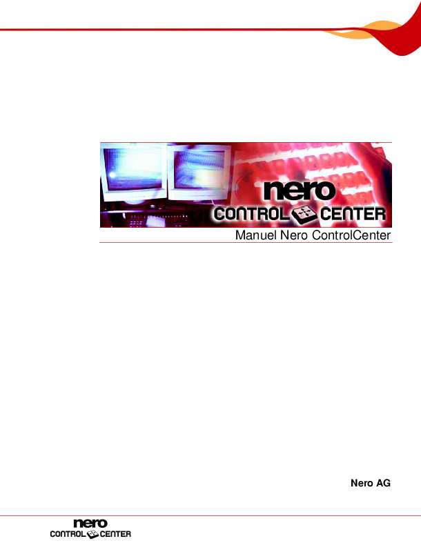 Guide utilisation NERO CONTROLCENTER  de la marque NERO