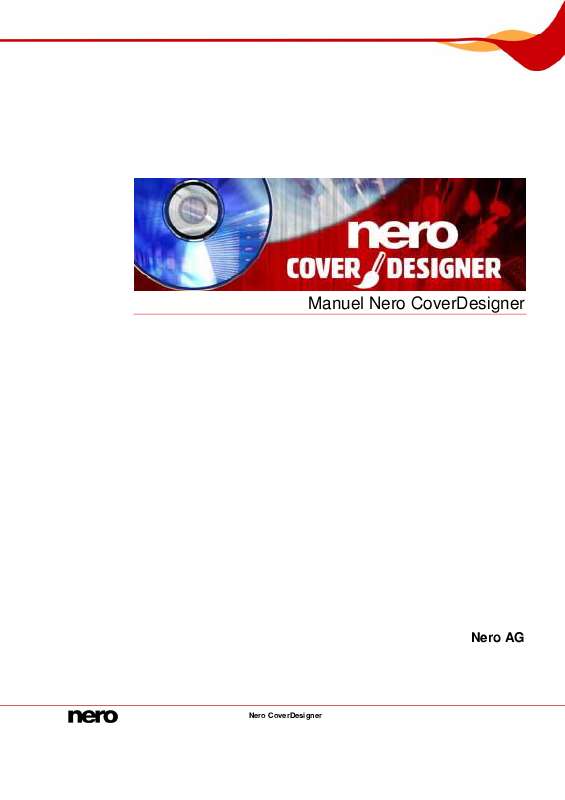Guide utilisation NERO COVERDESIGNER  de la marque NERO