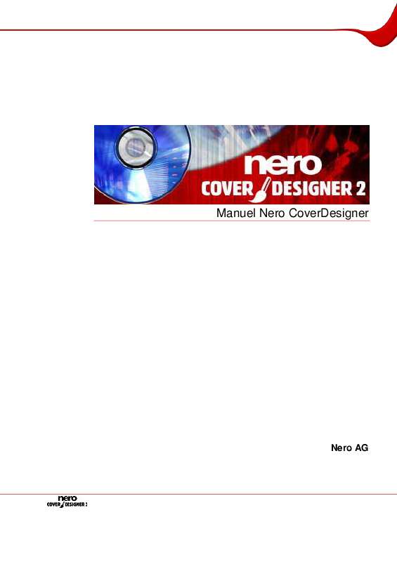 Guide utilisation NERO COVERDESIGNER 2  de la marque NERO