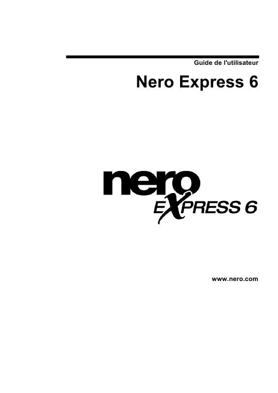 Guide utilisation NERO EXPRESS 6  de la marque NERO
