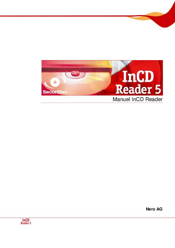Guide utilisation NERO INCD READER 5  de la marque NERO