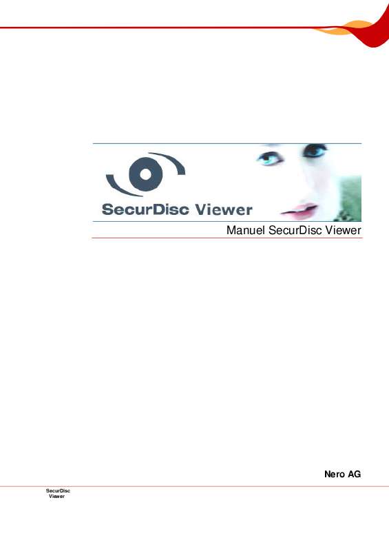 Guide utilisation NERO SECURDISC VIEWER  de la marque NERO
