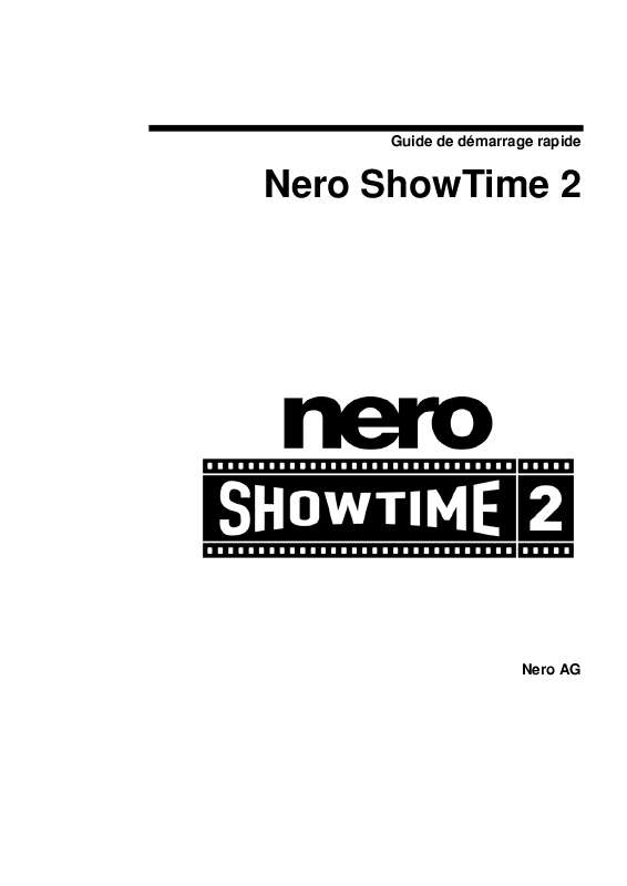 Guide utilisation NERO SHOWTIME 2  de la marque NERO
