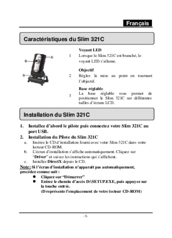 Guide utilisation  GENIUS SLIM 321C  de la marque GENIUS