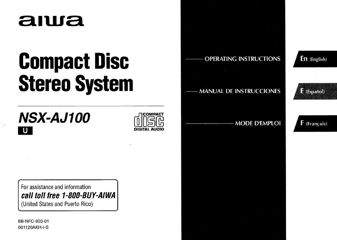 Guide utilisation AIWA NSX-AJ100  de la marque AIWA