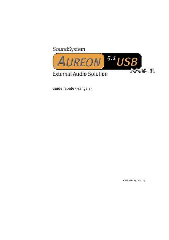 Guide utilisation  TERRATEC AUREON 5.1 USB MKII  de la marque TERRATEC