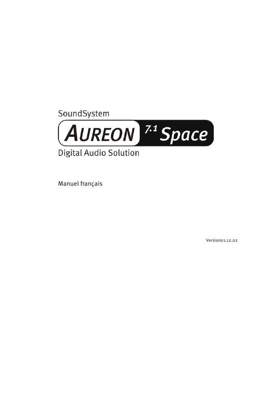 Guide utilisation  TERRATEC AUREON 7.1 SPACE  de la marque TERRATEC