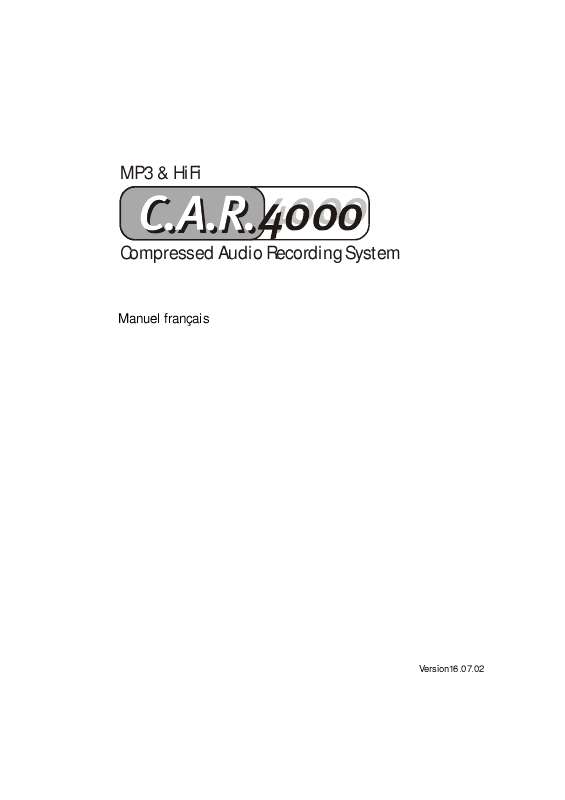 Guide utilisation  TERRATEC CAR4000  de la marque TERRATEC