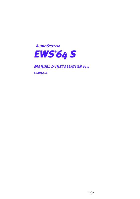 Guide utilisation  TERRATEC EWS64S  de la marque TERRATEC