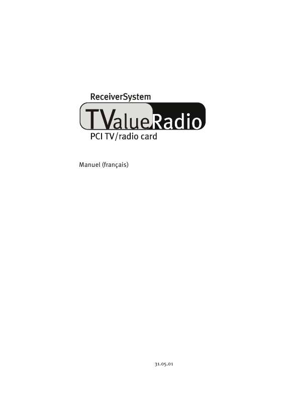 Guide utilisation  TERRATEC TVALUE RADIO  de la marque TERRATEC