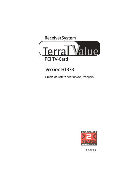 Guide utilisation  TERRATEC TVALUE878 QR VXD  de la marque TERRATEC