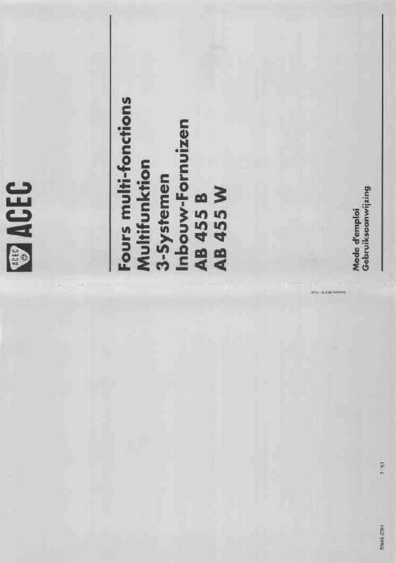 Guide utilisation ACEC AB455B de la marque ACEC