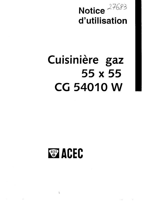 Guide utilisation ACEC CG54010W  de la marque ACEC