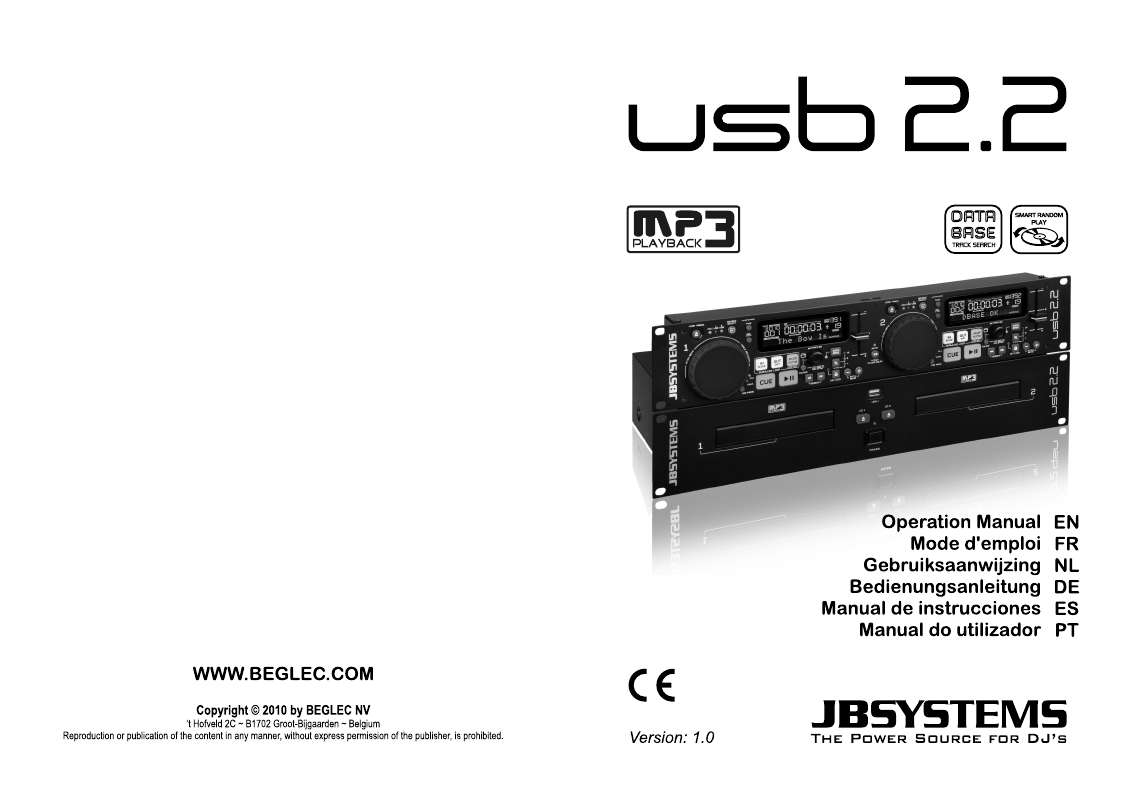 Guide utilisation  JBSYSTEMS LIGHT USB 2.2  de la marque JBSYSTEMS LIGHT