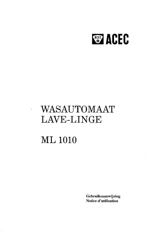 Guide utilisation ACEC ML1010 de la marque ACEC