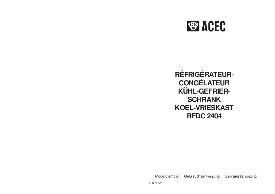 Guide utilisation ACEC RFDC2404 de la marque ACEC