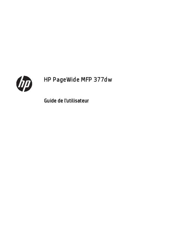 Guide utilisation HP Â PAGEWIDE 377DW MFP  de la marque HP
