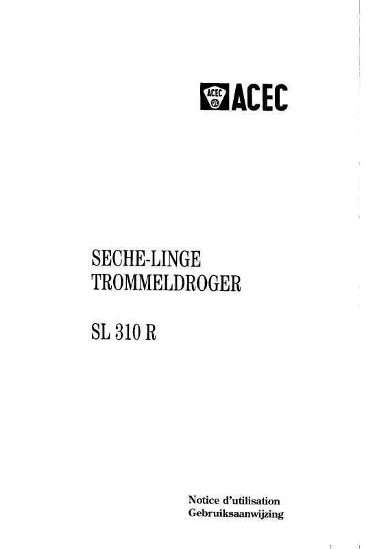 Guide utilisation ACEC SL310R de la marque ACEC