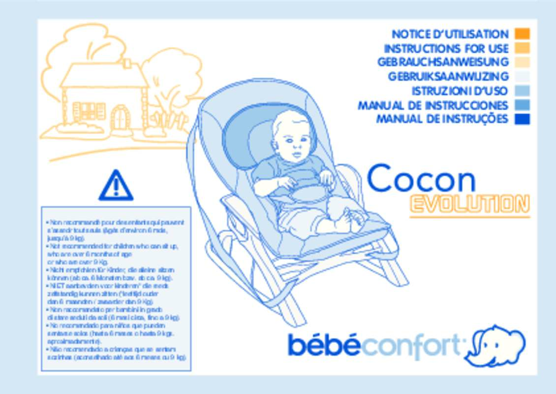 Guide utilisation  BEBECONFORT COCON EVOLUTION  de la marque BEBECONFORT