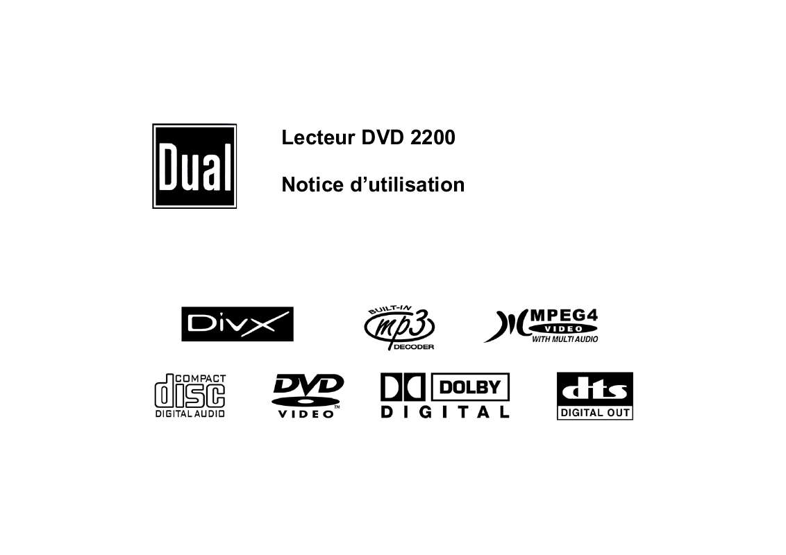 Guide utilisation DUAL DVD 2200  de la marque DUAL