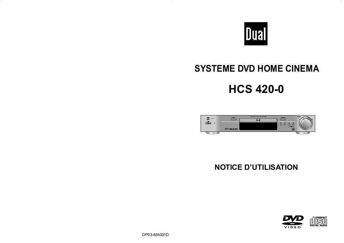 Guide utilisation DUAL HCS 420  de la marque DUAL