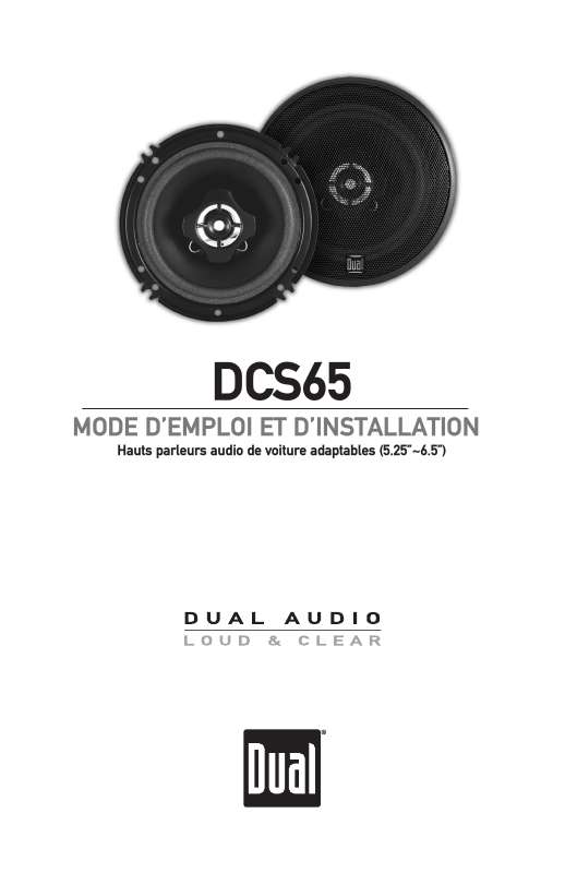 Guide utilisation DUAL DCS65  de la marque DUAL