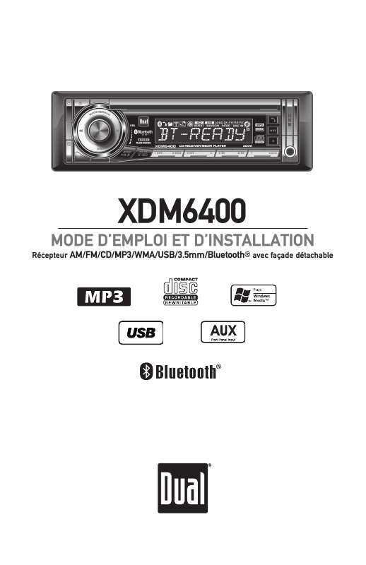 Guide utilisation DUAL XDM6400  de la marque DUAL