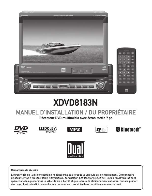 Guide utilisation DUAL XDVD8183N  de la marque DUAL