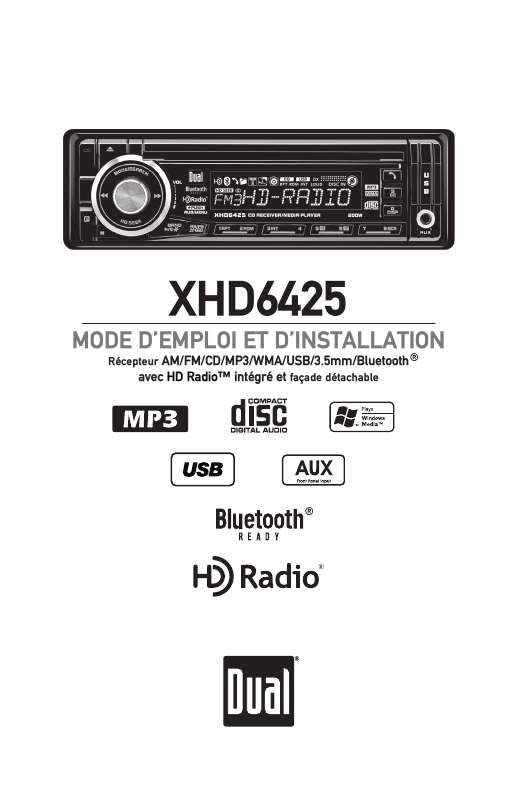 Guide utilisation DUAL XHD6425  de la marque DUAL