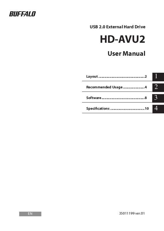 Guide utilisation BUFFALO HD-AVU2  de la marque BUFFALO