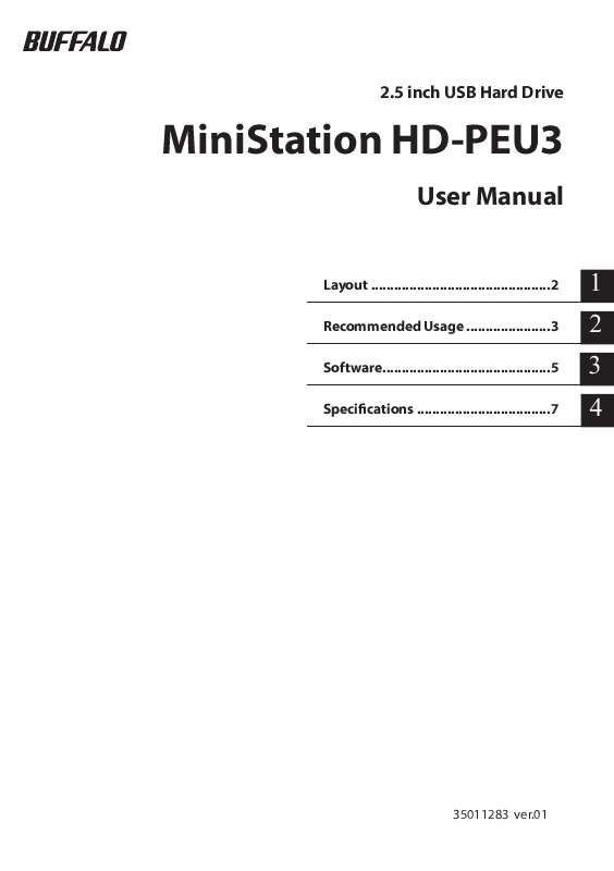 Guide utilisation BUFFALO HD-PEU3 : MINISTATION™ LITE USB 3.0  de la marque BUFFALO