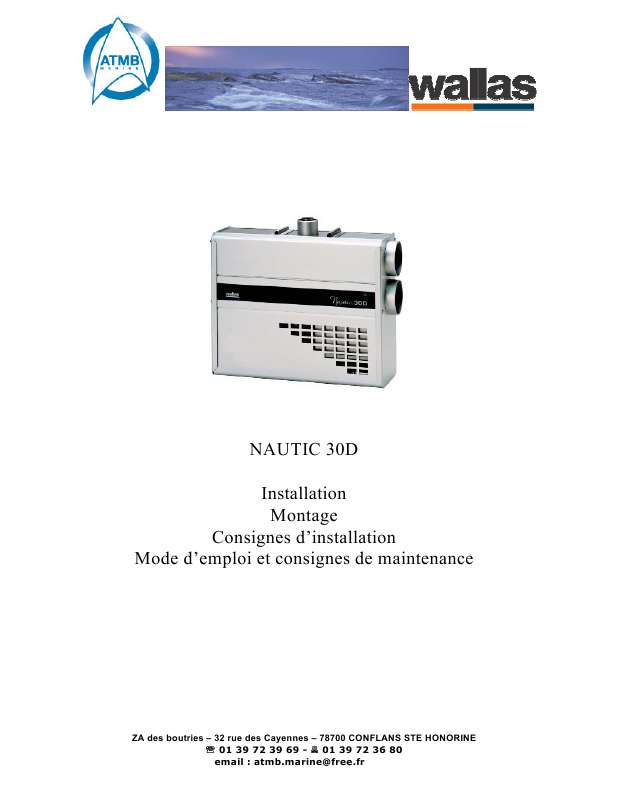 Guide utilisation  WALLAS NAUTIC 30D  de la marque WALLAS