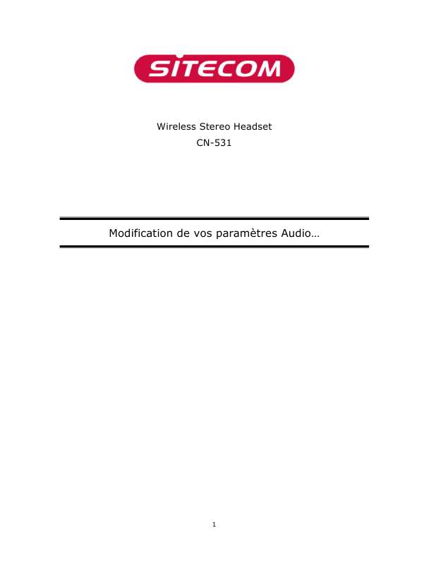 Guide utilisation SITECOM CN531  de la marque SITECOM
