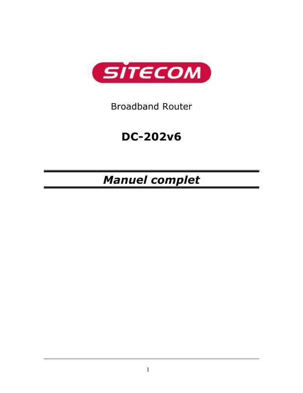Guide utilisation SITECOM DC-202V6  de la marque SITECOM
