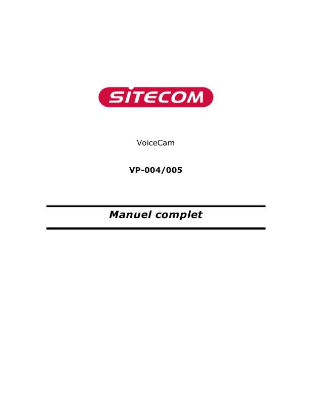 Guide utilisation SITECOM VP-004  de la marque SITECOM