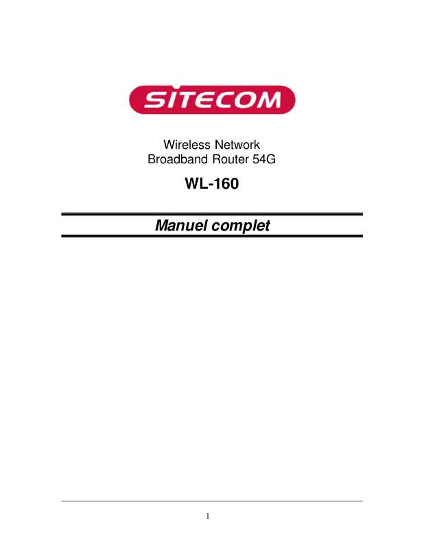 Guide utilisation SITECOM WL-160  de la marque SITECOM