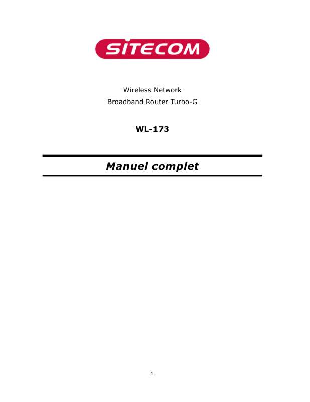 Guide utilisation SITECOM WL-173  de la marque SITECOM