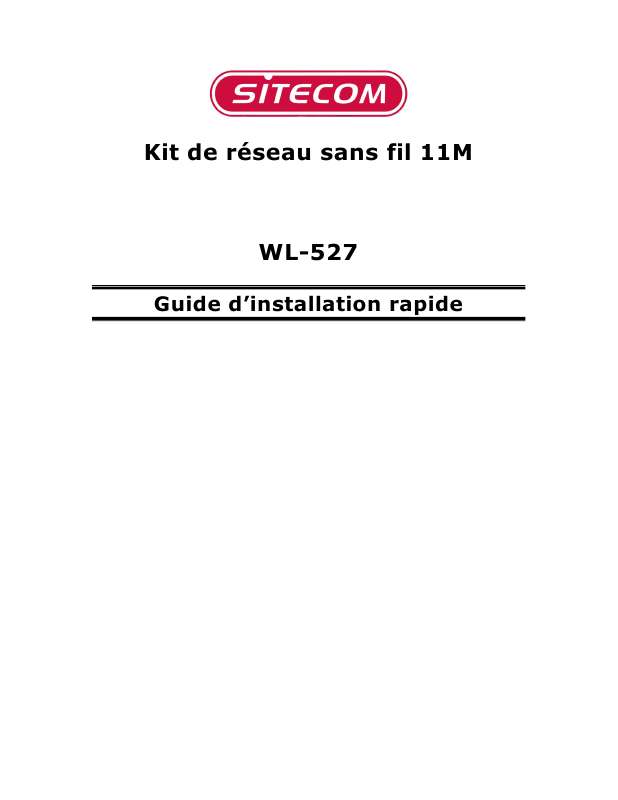 Guide utilisation SITECOM WL-527 ROUTER QIG  de la marque SITECOM
