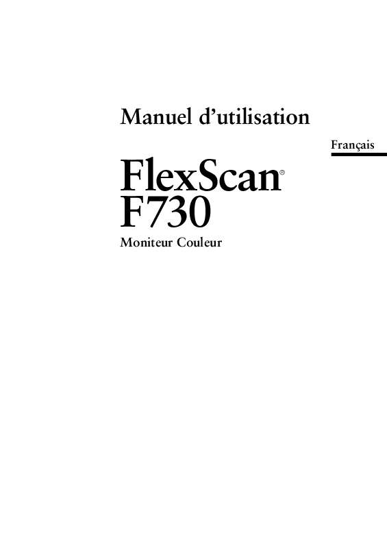 Guide utilisation EIZO FLEXSCAN F730  de la marque EIZO
