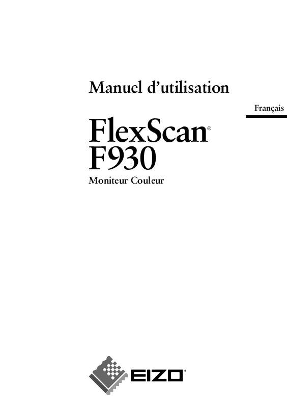 Guide utilisation EIZO FLEXSCAN F930  de la marque EIZO