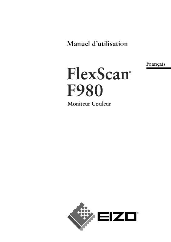 Guide utilisation EIZO FLEXSCAN F980  de la marque EIZO