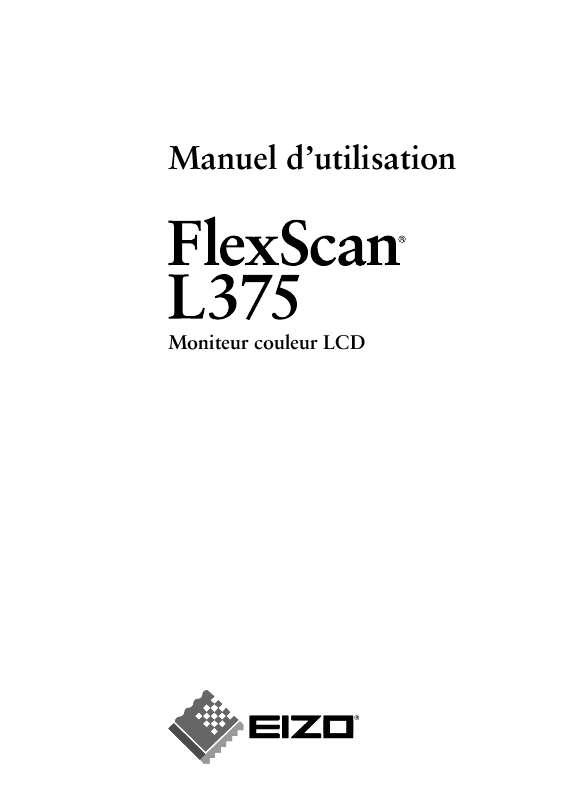 Guide utilisation EIZO FLEXSCAN L375  de la marque EIZO
