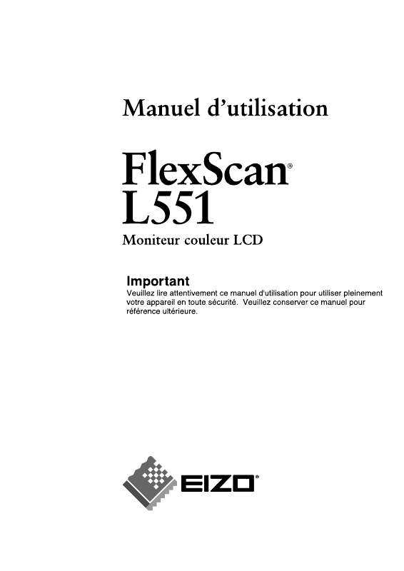 Guide utilisation EIZO FLEXSCAN L551  de la marque EIZO