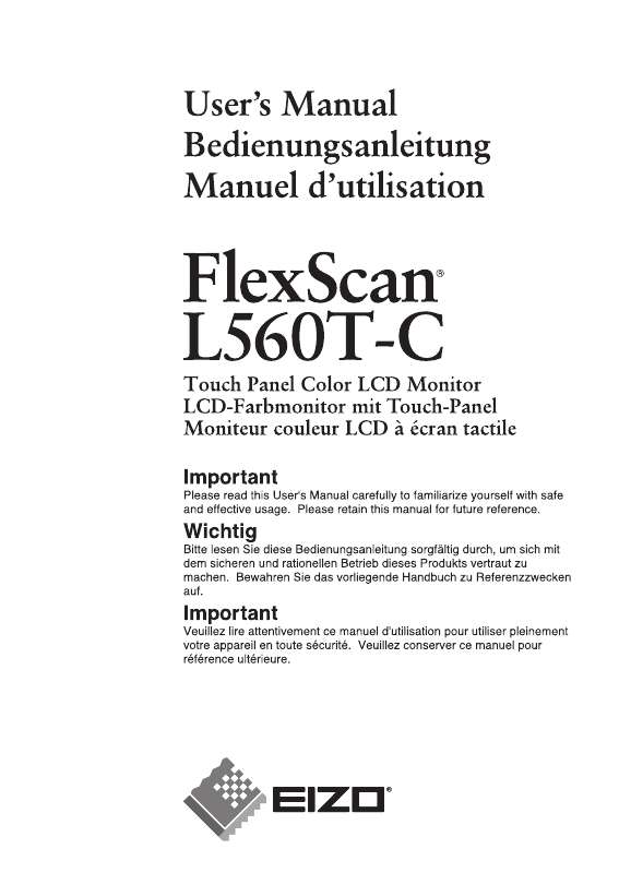 Guide utilisation EIZO FLEXSCAN L560T-C  de la marque EIZO