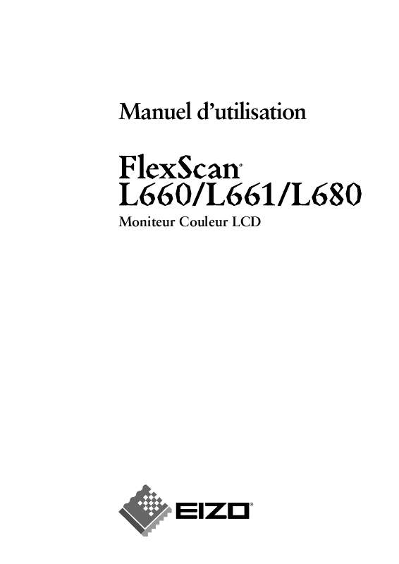 Guide utilisation EIZO FLEXSCAN L660  de la marque EIZO