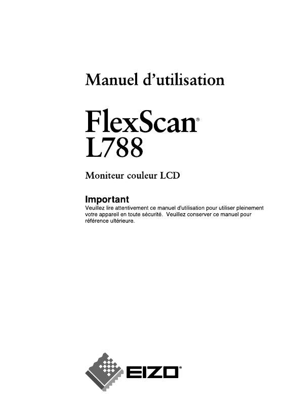 Guide utilisation EIZO FLEXSCAN L788  de la marque EIZO