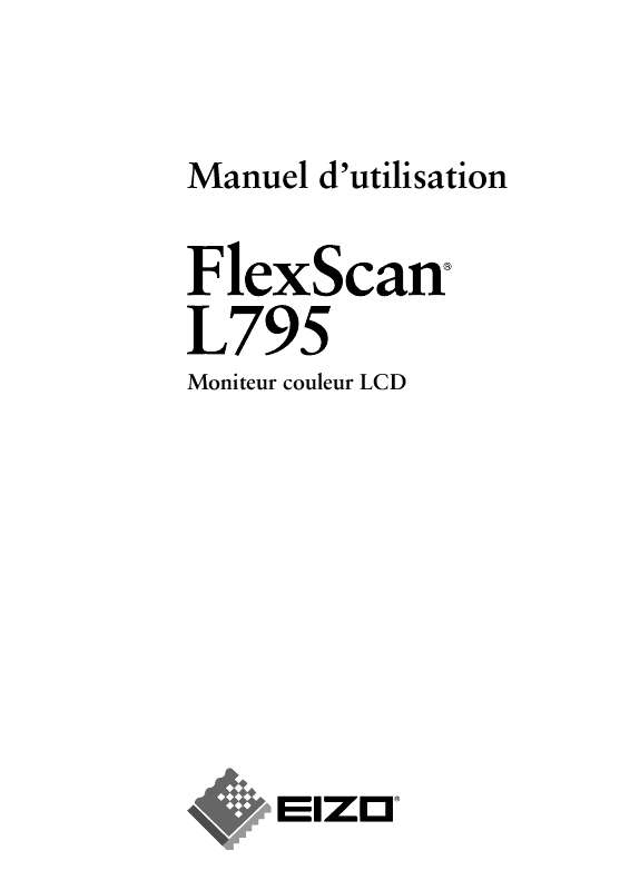 Guide utilisation EIZO FLEXSCAN L795  de la marque EIZO