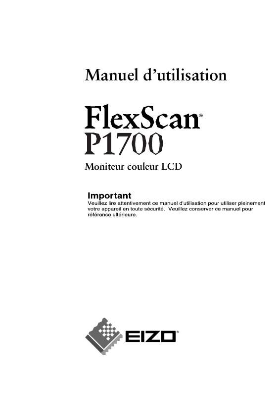Guide utilisation EIZO FLEXSCAN P1700  de la marque EIZO